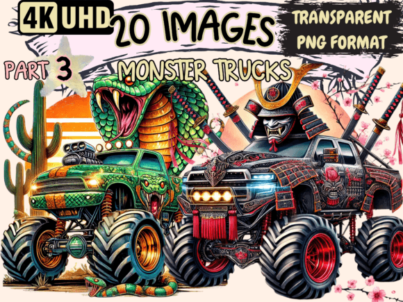 Download Monster Trucks Clipart P3 - Premium Bundle