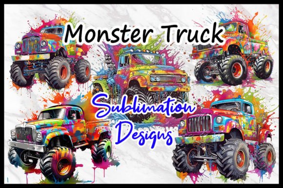 Download Monster Truck  PNG Sublimation Designs - Premium Bundle